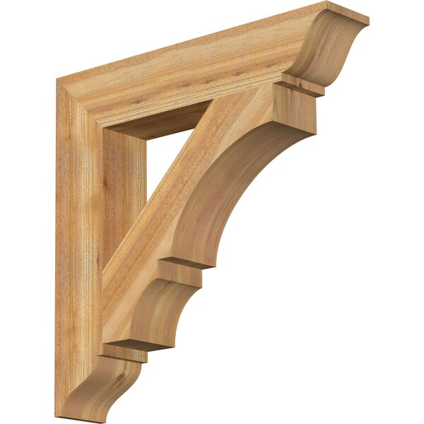 Ekena Millwork Balboa Traditional Rough Sawn Bracket, Western Red Cedar, 6"W x 32"D x 32"H BKT06X32X32BOA01RWR - main
